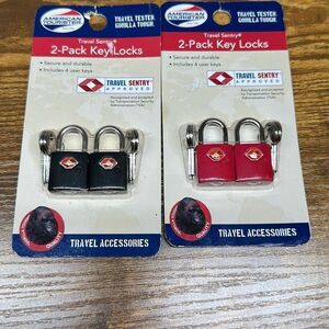American Tourister Luggage Straps and or Travel Locks TSA Approved‎ 2 pack Black